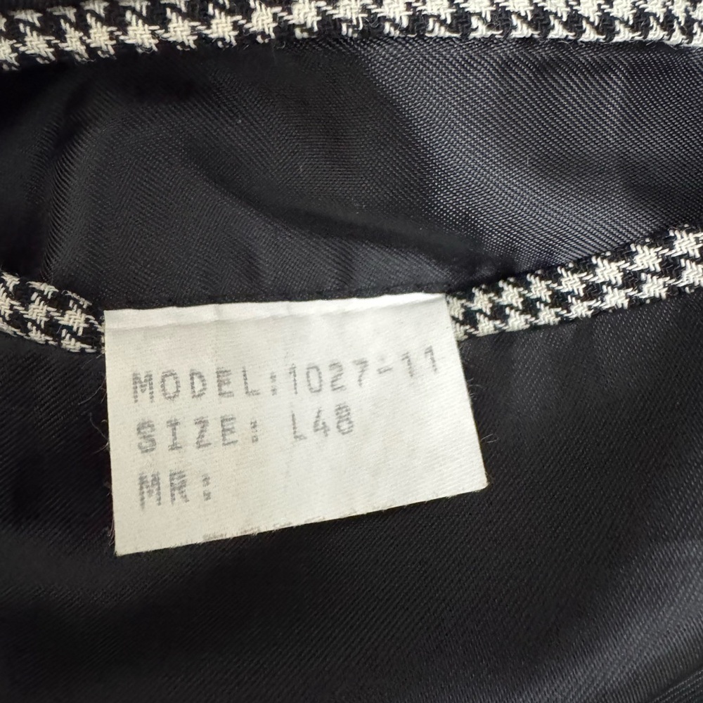 Gerald Austin Blazer L48 Houndstooth black and white designer formal Patterned - Picture 4 of 5